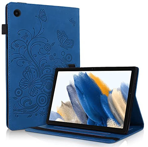 Aswant Funda Carcasa per Samsung Galaxy Tab A8 10.5 2021 SM-X200 / SM-X205 Estuche Inteligente de Cuero Delgado con Función de Soporte/Cartera Funda Tablet Samsung Tab A8, Azul