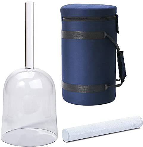 KEMNGO 6 Inch F Note Handheld Clear Crystal Singing Bowl, Handle Quartz Singing Bowl with Carry Case and Suede Mallet (Size : E Note)