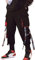 ORANDESIGNE Herren Cargohose Arbeit Kampf Techwear Hose Hip Hop Mehrere Taschen Tapered Hosen Schnalle Riemen Jogginghose Sweatpants A Schwarz M