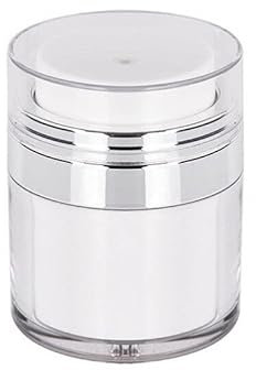 GALER Cream Jar Vacuum Pump Bottle Dispenser, Airless Refillable Travel Lotion Containers for Toiletries, Portable Cosmetic Containers Cream Jar, Moisturiser Push Down Pump Dispenser with Lids (30ml)