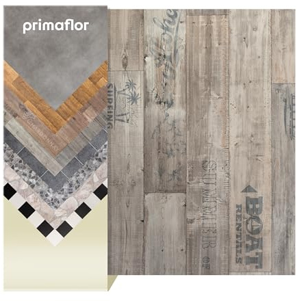 Primaflor PVC Bodenbelag Tronto | 200x550 cm | Eiche Sanremo 2,00 m | Holzdielenoptik, 1,9 mm stark, R10, antistatisch, für Wohnräume, Büro, Feuchträume, Messe und Event