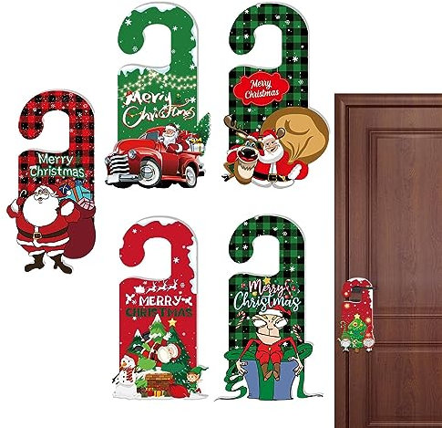 Schneemann Türhänger - 6 Stück dekorative Türhänger Schild Anhänger Weihnachtsschmuck,Türdekoration für Geländer, Möbelgriff, Hoteldekoration, Kaminsims Tumotsit