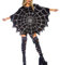 Halloween Umhang für Frauen Spinnennetz Gedruckt Gothic Poncho Cape Schal Halloween Cosplay Kostüm, Schwarz A, Einheitsgröße