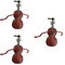 Garneck 3 Sets Innovative Weihnachtsdekorationen Kunststoff-Violine Zum Aufhängen Holzmaserung Für Ornamente Und Weihnachtsdekor 10 Stück * 3