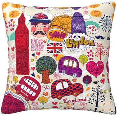 RoMuka Schulzeitung in Englisch Vier Jahreszeiten Universal Kissenbezug Kissenbezug Sofa Stoff Kissenbezug Heimdekoration