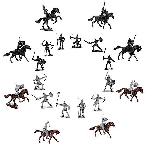 Abaodam Mini Menschen Modelle Für Sandtisch Dekoration Realistische Miniaturfiguren Mit Rittern Und Soldaten Kleine Basteleien Für Bücherregal Oder Heimdekoration