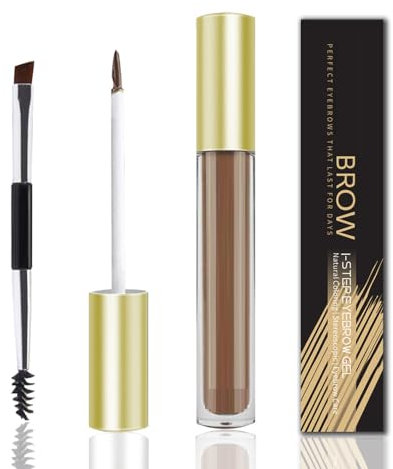 Eyebrow Gel, Tinted Brow Pen, Btow gel Upgraded to 72 Hours Long Lasting, Smudge-Proof, Sweat Resistant, Natural, Waterproof, with Brush, 5g (AUBURN)