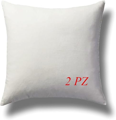 cuscini fiber Set 2 imbottiture Cuscini bianchi 55 x 55 cm morbida made in Italy divano letto