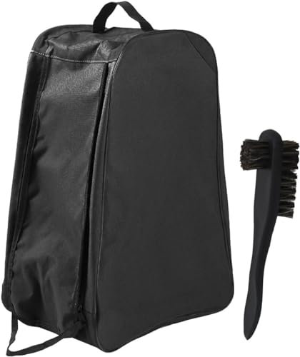 Buystarget Wellington Boot Storage Bag Dual Zippered with Cleaning Brush & Carry Handle Welly Walking Hiking Work Football Wellie Shoe Boot Bag Travel Luggage Carry Case Water & Dust Resistant
