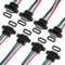 XIITIA 8pcs USB Connector Type-C Female Chassis 4 Pin for DIY, Waterproof 4P Solder Wire Type USB C Pigtail Cable Extension Power Cable USB-C Plug to 4 Pin Bare Wire Open End Connector