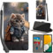 Handyhülle für Samsung Galaxy A54 5G Hülle PU Leder Schutzhülle Klappbar mit Kartenfach Ständer Handytasche mit Kameraschutz Flip Case Klapphülle für Samsung A54 5G, Katze