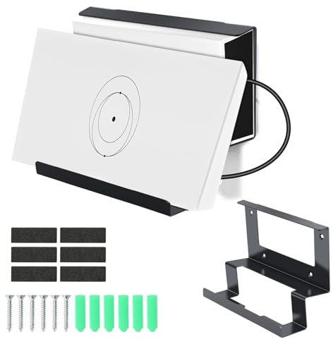YicoGomo Starlink Gen 3 Router Metallhalterung, 2-in-1 schützende Wandhalterung für V3 Mesh Router und Gen 3 Netzteil, Starlink Zubehör für Wohnmobil, Zuhause, Büro