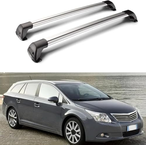 Teptal Dachträger für Toyota Avensis 2009+ T27, 2-teilig Gepäckablage Car Zubehör Seitenstangen Schienen Dachreling Dachträger