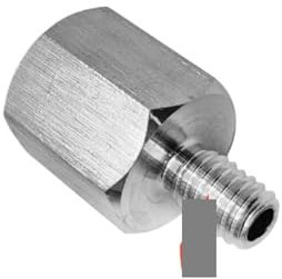 PIUHRKLEVD M10 Female to M10 12 1/8 1/4 3/8 BSPP BSPT Male Hex Reducer Bushing 304 Stainless Adapter High Pressure for Pressure Gauge (M10x1.25 Female,M10x1 Male)