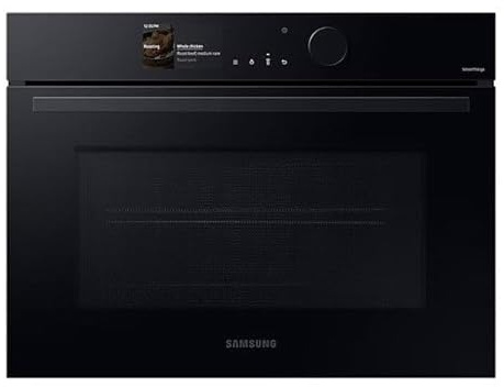 Samsung NQ5B6753CAK/U4 Bespoke Series 6 Built-In Combination Microwave Oven – Black Glass – 50L, Air Fry, Steam Cooking, WiFi SmartThings