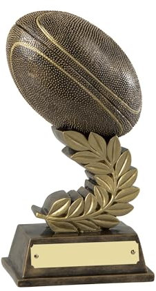 SilverTrophy: Rugby Gold Trophy Award, 3D Ball, Gewinner, Spieler des Spiels, Teamwettbewerb, Rugby Union, Nationen, Siebener, Schule, Kinderparty, Liga Champions, Gravurplatte, 18,5 cm
