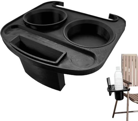Strandkorb-Becherhalter, Clip-on-Halter, mit Handyschlitz, ohne Bohren, für Camping, Gartenpartys, Outdoor-Aktivitäten, Picknicks, Pool