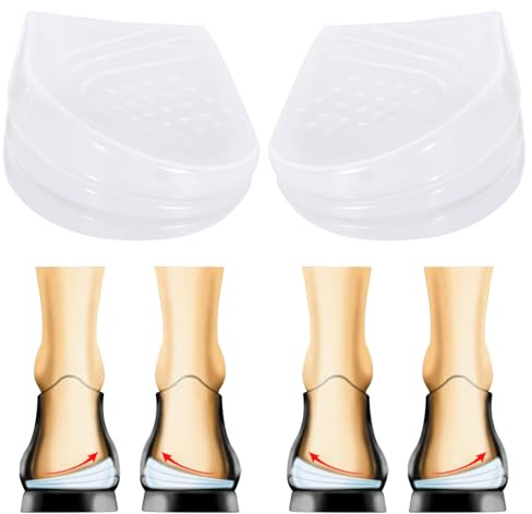 Solette Ortopediche per Correggere la Postura, in Gel, Inserti Regolabili per Supinazioni, Correzione Pronazionale, Solette con Cuneo Sul Tallone, Solettes Correttive Per Uomo Donna (L (11 x 6,4 cm))