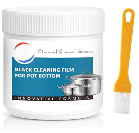 Powerful Burnt Residue Remover Paste for Cookware, 260g Pot Bottom Black Stain Cleaner, Heavy Duty Pan Cleaner & Stainless Steel Pan Cleaner, Highly Effective Kitchen Cleaner for Pans, Stove & Oven