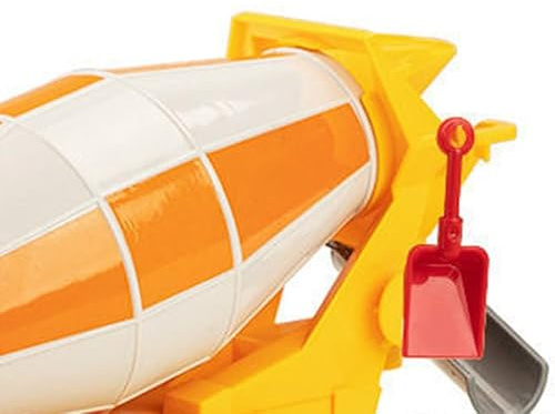 Jelquix Präzises Zement-LKW-Mischer-Spielzeug, übergroßer, Auslaufsicherer Einlass, um 180 Grad Drehbarer Auslass für Jungen, aus ABS-Material (Mittelgroß mit Ton und Licht)