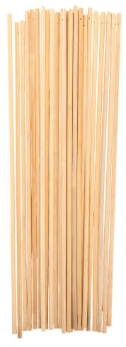 GALPADA Bamboo Dowel Rod Sticks Sturdy Rods for Crafts and DIY Projects 25pcs Khaki Round Smooth Splinter-Free Surface, Easy Cutting and Drilling for Building Structures and Macrame