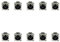 10 x XLR Male Panel Mount Metal Audio Sound Stage 3P Polished