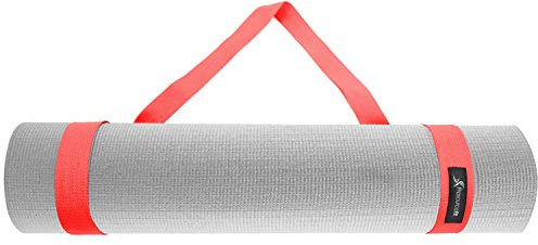 ProsourceFit Yoga Mat Carrying Sling, Easy Adjustable Carry Strap 152cm Long Cotton (Red), 60-Inch