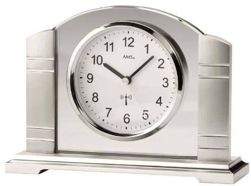 AMS Moderne Tischuhr mit Funkwerk, Batterie betrieben - Modern Style 5142