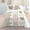 Stof - Housse de Couette 260x240cm et 2 taies d'oreillers 63x63cm - Heart - 100% Coton - Certifiée Oeko-Tex - Linge de lit - Romance - Love - Cœur - Blanc Lin et Naturel - 2 Personnes