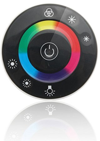 MASUNN Wireless Dimmer Touch Panel Controller Telecomando RF per LED RGB Strip Light DC12-24V-Nero