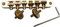 Guyker Guitar Saddle Bridge - Tune-O-Matic Bridges with Post Hole 4.3mm Replacement Compatible with Gibson Les Paul LP SG ES EPI 6 String Electric Guitar BM001 (Golden)