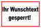 Melis Folienwerkstatt Schild Wunschtext gesperrt - 15x10cm - 3mm Aluverbund – 20 VAR S00100-018-B