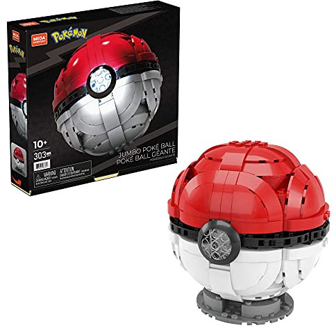 MEGA Pokémon - Jumbo Poké Ball-Bauset, leuchtende Herausforderung mit 303 Bausteinen, für Kinder ab 6 Jahren, HBF53