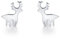 Sterling Silber Ohrringe, Niedliche Klein Ohrstecker für Damen Herz Liebe Katzen Kaninchen Hasen Delphin Hirsch Schmuck Geburtstag Geschenke (Plug)