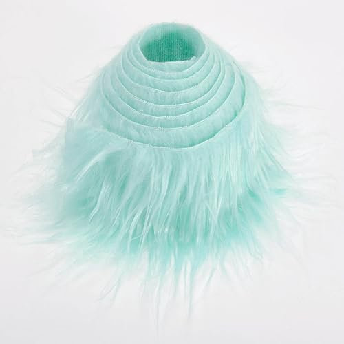 Kunstfell Band Kunstpelz Fellstoff, MUSLONG zotteligen Pelz Stoff Schnitte flauschige Pelz Patches ideal zum Basteln, Nähen, Dekorieren | Dekoband Plüsch Trim Stoffrolle, 5x150cm (Aqua Blau)