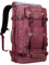 WITZMAN Canvas Backpack Vintage Travel Backpack for Men Large Weekender Bag Daypack Convertible Shoulder Rucksack (A519-2 Red