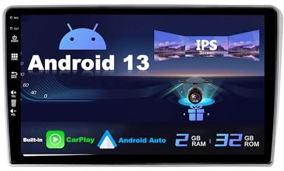 SXAUTO Android 13 IPS Autoradio Passt für Toyota Avensis (2002-2008) - Eingebaut Carplay/Android Auto - Rückfahrkamera KOSTENLOS - 2G+32G - Lenkradsteuerung WiFi DAB Fast-Boot 4G BT - 2 Din 9 Zoll