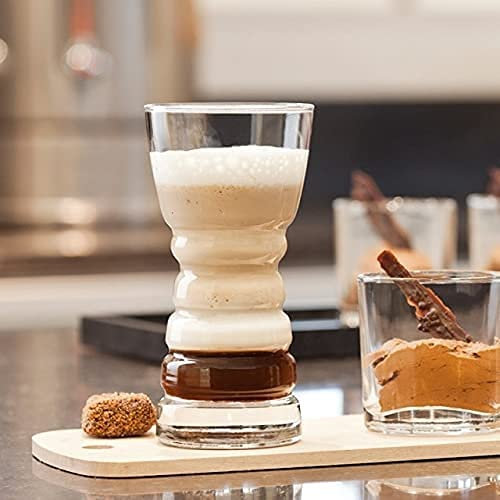 JSY Biergläser Originalität Bierglas Whisky Wodka Glas Kaffeetasse Spiralstreifen Saft Cappuccino Milk Cup 120/220 / 340ml Transparentes Glas Kalt Getränk Tasse Teetasse Craft Beer Gläser ( Color : 22