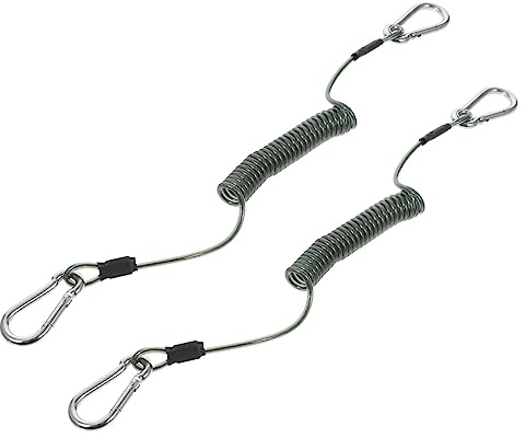 BESPORTBLE Angeln 2 Stück Angelseil Federseil Dehnbar Spiralförmig Spule Anti-Verlust-Stretchschnur Elastisches Seil Angel-Lanyard Mit Schnalle Sicherheitsseil Angel-Elastizität Mesusa