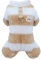 Izefia Hund Pullover Kleidung Fleece Wolle Pullover Winter Warmes Sweatshirt 4-Beine Jumpsuit Pyjamas Regenbogenstreifen Pullover für Kleine Hund Mittlere Katze