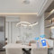 Esszimmerlampe LED Pendelleuchte Deckenlampe Esstisch Schlafzimmer Hängelampe Dimmbar mit Fernbedienung APP Kontrolle Farbwechsel Modern Höhenverstellbar Hängeleuchte Küche Hängend Lampe (Chrom)