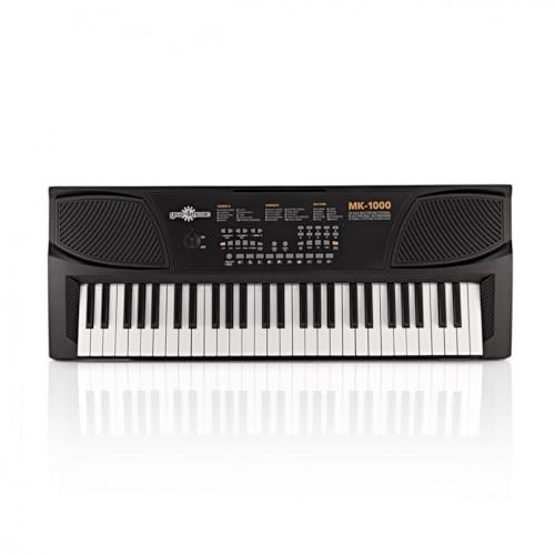 Tragbares Keyboard mit 54 Tasten, Kopfhörer, Ständer und Bank