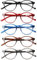 COJWIS 5 Pack Lesebrille Blaulichtfilter fur Damen Herren Federscharnier Brille Anti-Müdigkeit Blendfreie UV Lesehilfe (5 Pack Farbe-3, 0.00, multiplier_x)