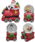 Set de Bolas de Nieve Navideñas de Cristal – Tren de Papá Noel con Reno, Muñeco de Nieve y Osito | Decoración Navideña 2024 Ideal para el Hogar