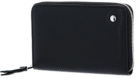 ABRO Damen Geldbörse Nos Reisezubehör-Reisebrieftasche, Schwarz/Nickel