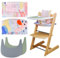 LLHQAMT High Chair Cushion, Soft and Comfortable Seat Cover with 2 Pieces High Chair Placemat, Makes Baby Sitting More Comfortable (Colourful patterns)