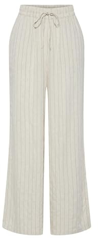 PIECES Female Hose mit weitem Bein PCPIA LEINENMIX | Wide-leg trousers