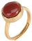 QGKWJP 925 Silber Südlicher roter Achat offener Ring Damen Schmuck