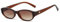 LJCZKA Vintage Ovale Sonnenbrille für Damen Herren, 90er Retro Katzenaugen Sonnenbrille Kleine Ovale Brille Mode Schmal Rahmen mit UV Schutz (Braun Braun)