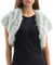 Amazhiyu Fell Brautjacke, Kurzarm Brautstola Bolero Damen, Crop Hochzeitsjacke Kunstpelz Stola, Kurz Kunstfell Winter Jacke Cardigan Offen Front für Abendkleid Hochzeit Festlich, Hell Grün, S